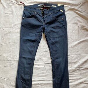 Original Replay “Slim” dark blue jeans sz 28/34